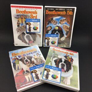 4 Beethoven DVD Dog Movies 3rd 4th 5th Big Break SEALED Judge Reinhold Kids